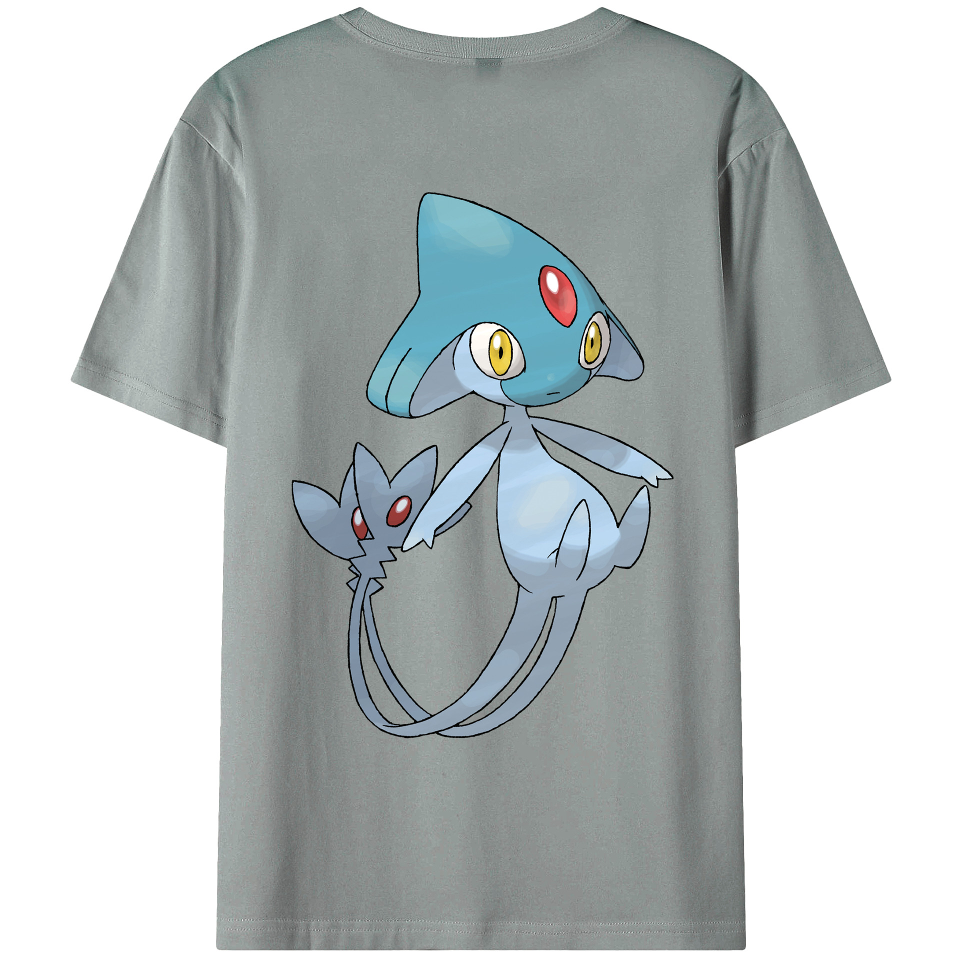 （画像用） ポケットモンスター Pokémon 綿100％ メンズ半袖Tシャツ（バックプリント） 通気性